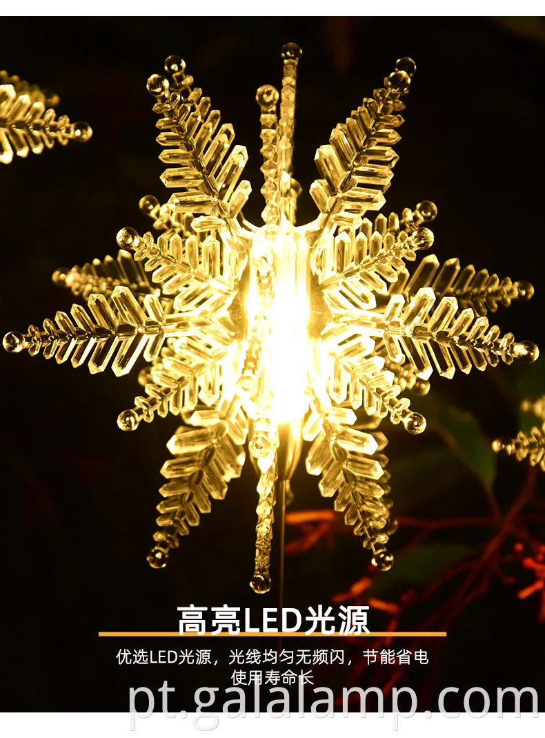 Luzes de festivais de LED montes de energia solar vibrantes para jardins ao ar livre